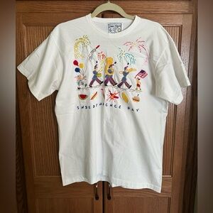 Swan Magic Independance Day Embroidered Vintage Tee